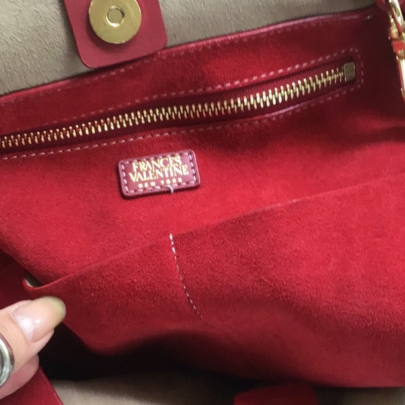 Gorgeous Francis Valentine red suede leather xbody - Picture 5 of 11